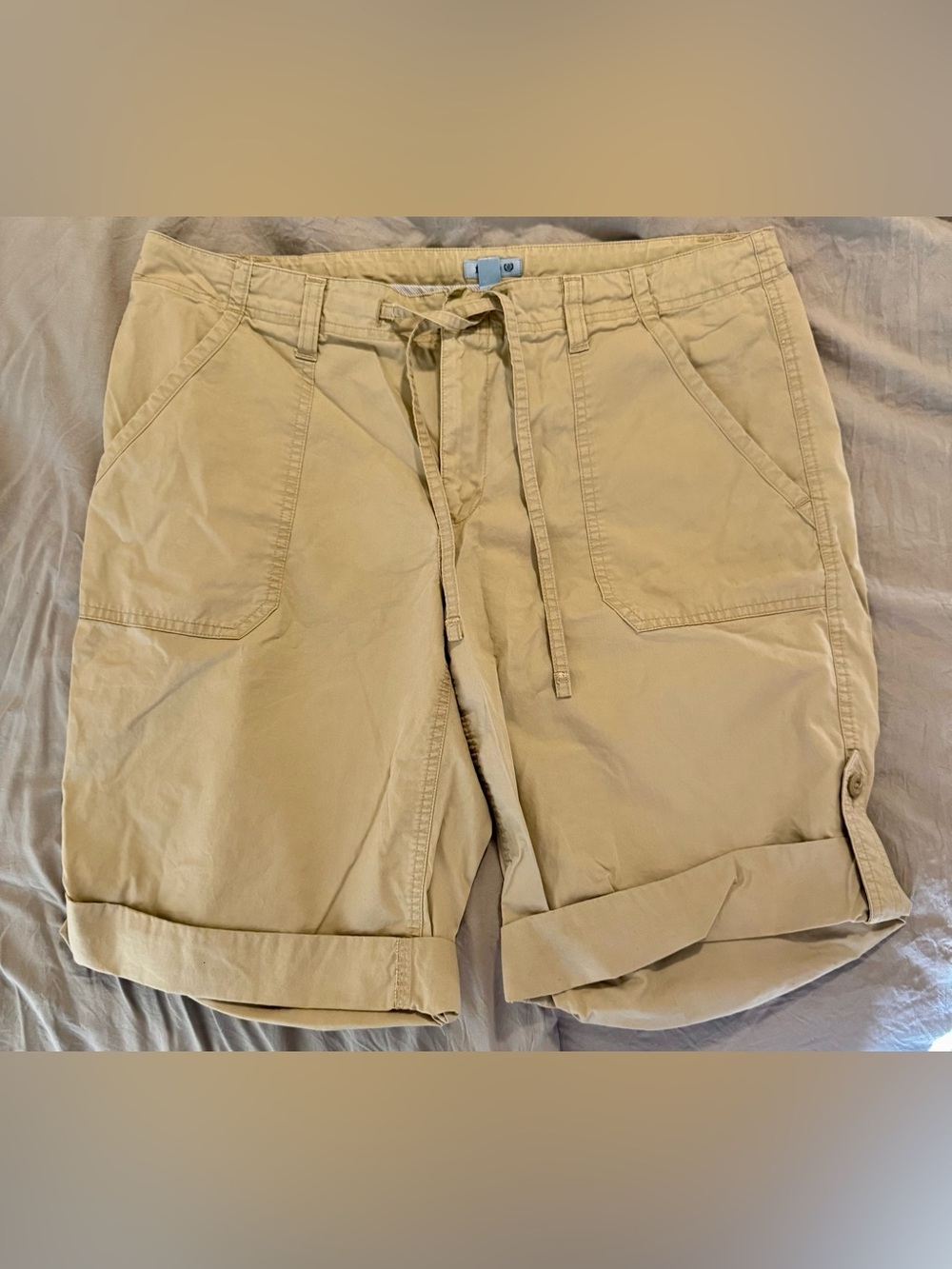 Izod Tan Bermuda Shorts, Size 12
